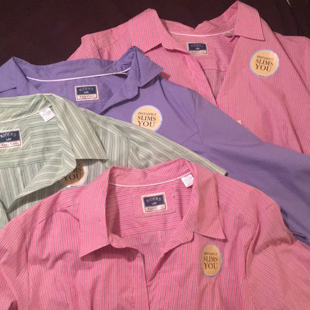 WOMENS LEE RIDERS Easy Care Blouses Tops (2XL/3XL)